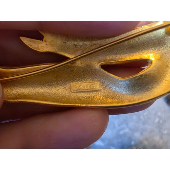 Vintage Pal Kepenyes Gold-Tone Abstract Brooch Pin Sculptural Woman Design Signe - Picture 3 of 5